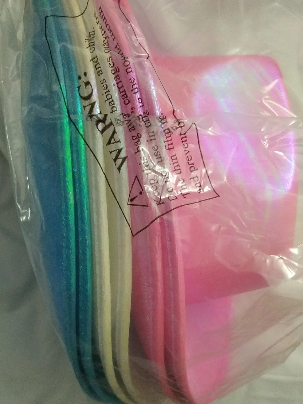 Adults Sparkly Iridescent Cowboy Hats 6 Pcs - Pink White Blue NEW